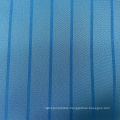Wholesale lake blue 100% T pure polyester stripe chiffon fabroc